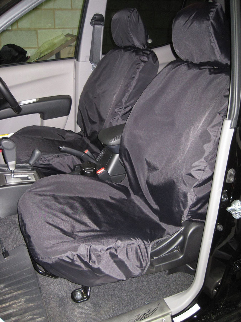 Mitsubishi L200 (2006-2015) - Tailored Black Seat Covers (Front & Rear Bundle)