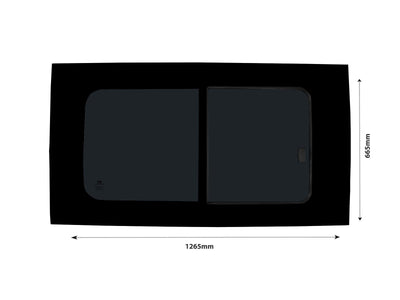 VD Glass - Fiat Ducato 2006 - (L2,L3,L4/H1,H2,H3) (L2,L3,L4/H1,H2,H3) Lh Side Open + Rh Side Fixed Tint