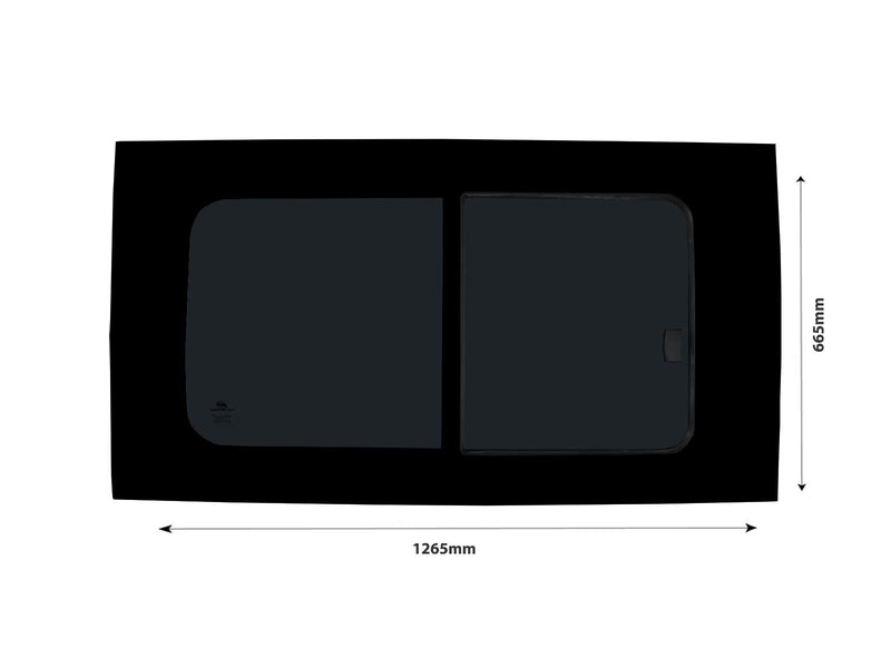 VD Glass - Fiat Ducato 2006 - (L2,L3,L4/H1,H2,H3) (L2,L3,L4/H1,H2,H3) Lh Side Open + Rh Side Fixed Tint