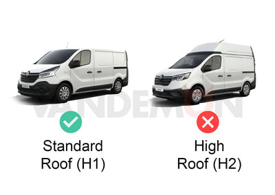 Renault Trafic Roof Rack Fits 2014+ Models 2x Roof Bars Rhino Kammbar Fleet H1