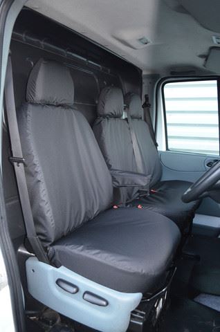 Ford Transit (2000-2014) - Tailored Front Row Seat Covers in Black (1+2)