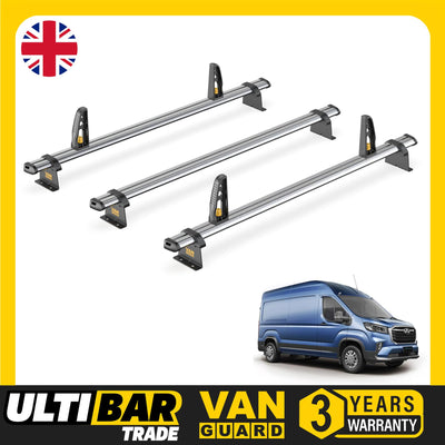 Van Guard Ulti Bar Trade + Loadstops 3 Bars Roof Rack For The Maxus Deliver 9 2020+
