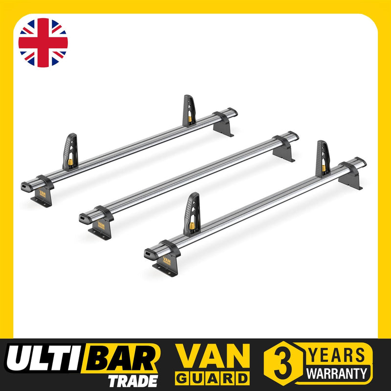 Fiat Talento Roof Rack for 2016+ High Roof 3x Roof Bars Van Guard UltiBar Trade