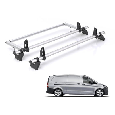 Mercedes Vito (2015 onwards) - Rhino Kammbar Pro Roof Bars and Rear Roller
