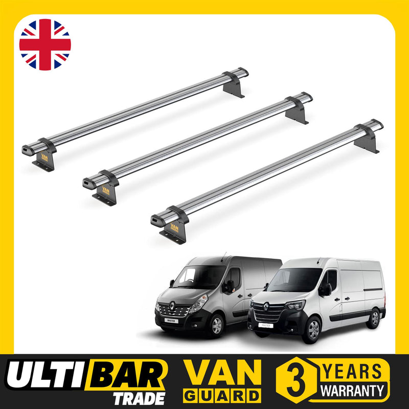 Renault Master (2010-2024) - 3 Van Guard Ultibar Trade Roof Bars