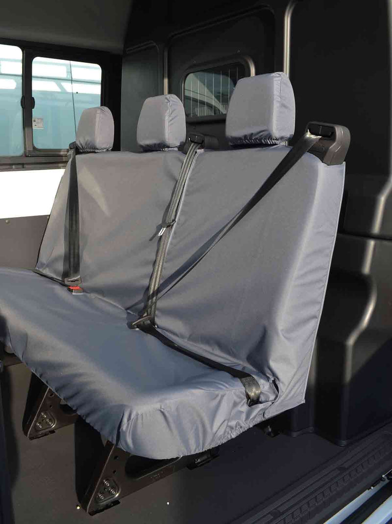 Ford Transit (MK8 2014-) - Tailored Rear Triple Bench Seat Cover in Grey