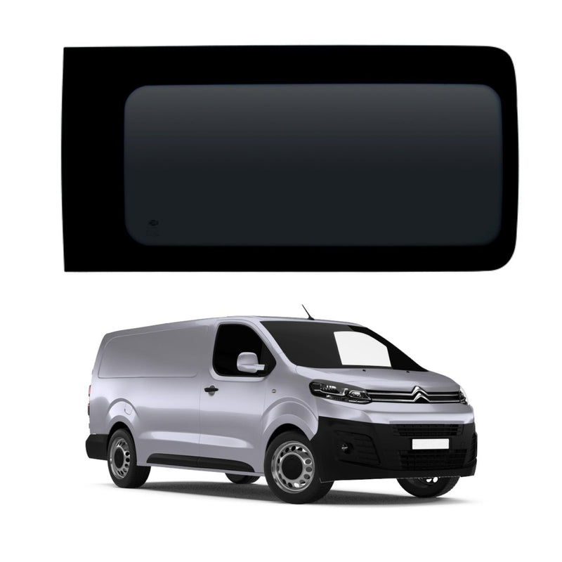Citroen Dispatch (2016-) - Right Side Panel Dark Tint Fixed Window & Fitting Kit