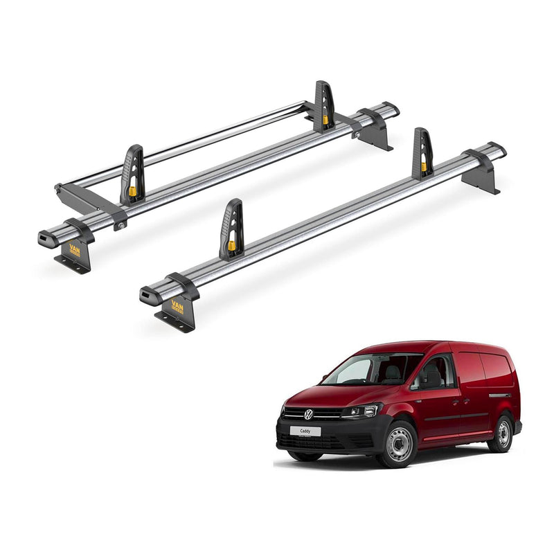 VW Caddy Roof Rack for 2015-2020 Maxi 2x Bars & Roller & Roller Van Guard Trade