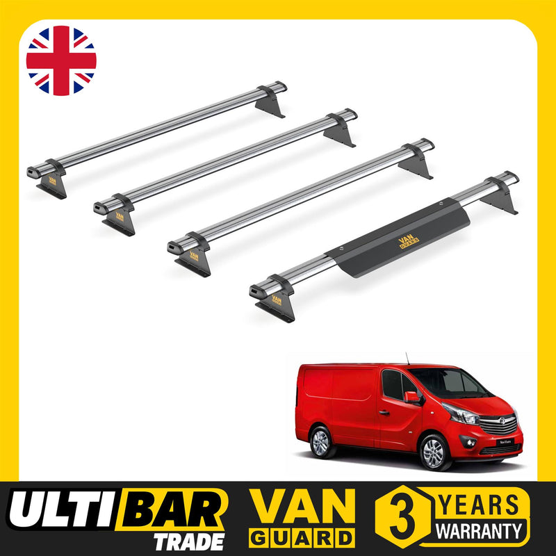 Vauxhall Vivaro (2014-2019) - 4 Van Guard Ultibar Trade Roof Bars