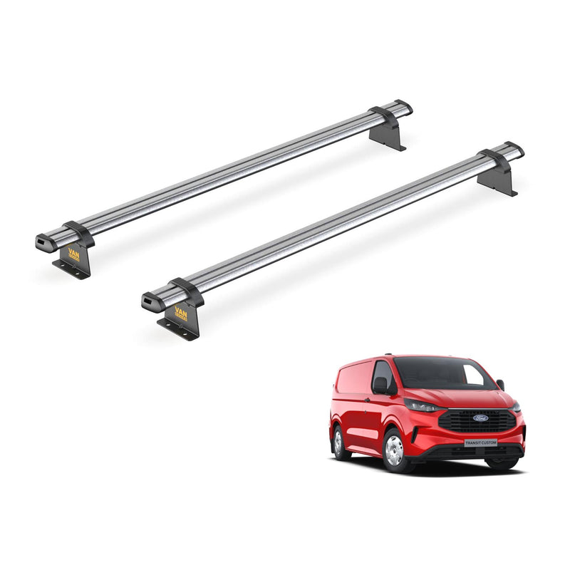 Ford Transit (2024-) Custom - 2 Van Guard UltiBar Trade Roof Bars