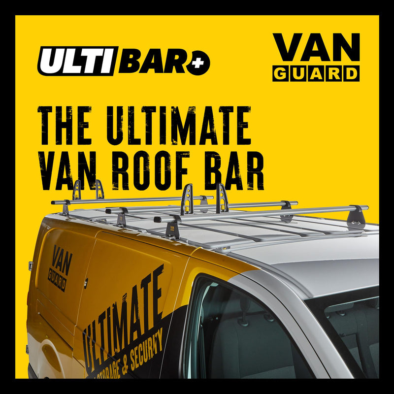 VW Caddy (2010-2015) - 4 Van Guard Ultibar Plus Roof Bars