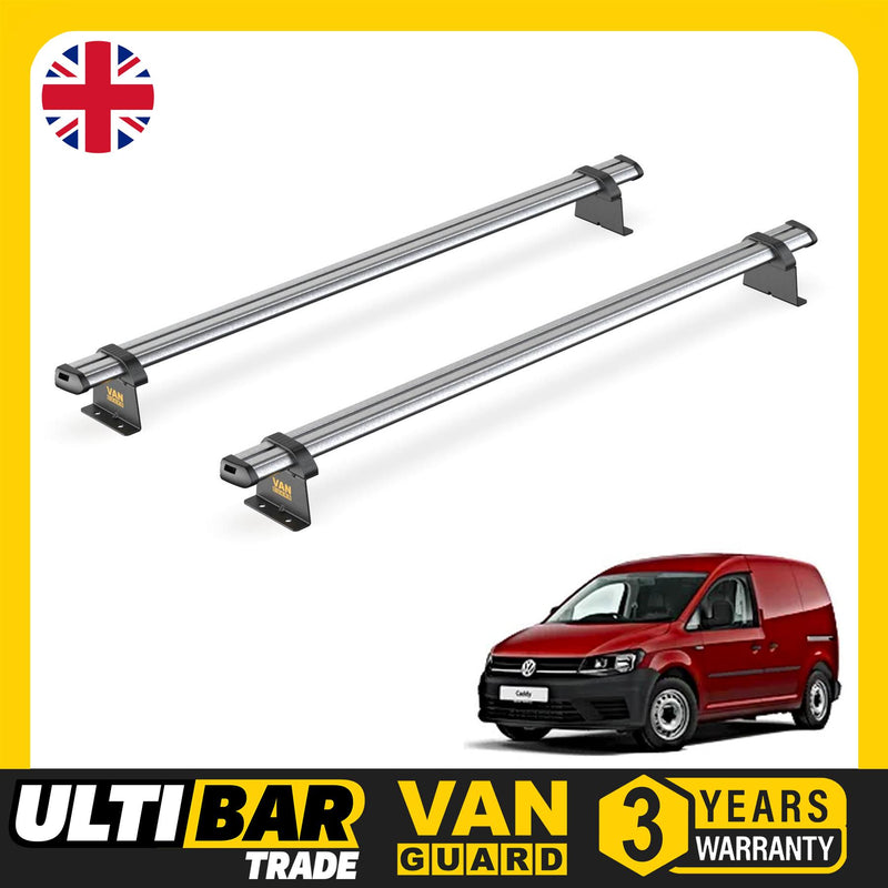 VW Caddy (2010-2015) - 2 Van Guard Ultibar Trade Roof Bars