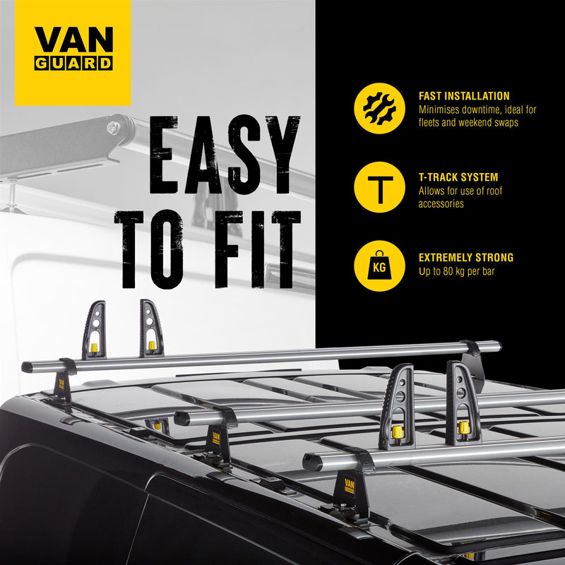 Mercedes Sprinter - 4 Van Guard Ultibar Plus Roof Bars + Roller