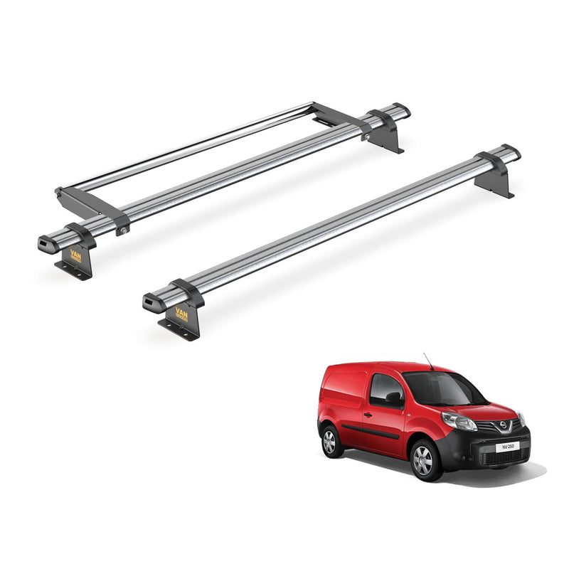 Nissan NV250 Roof Rack for 2019-2021 2x Roof Bars & Roller - Van Guard Trade