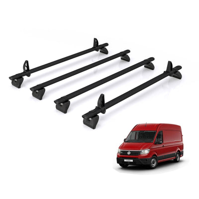 VW Crafter (2017 onwards) - Rhino Kammbar Black Roof Bars