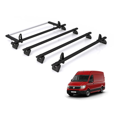VW Crafter (2017 onwards) - Rhino Kammbar Black Roof Bars