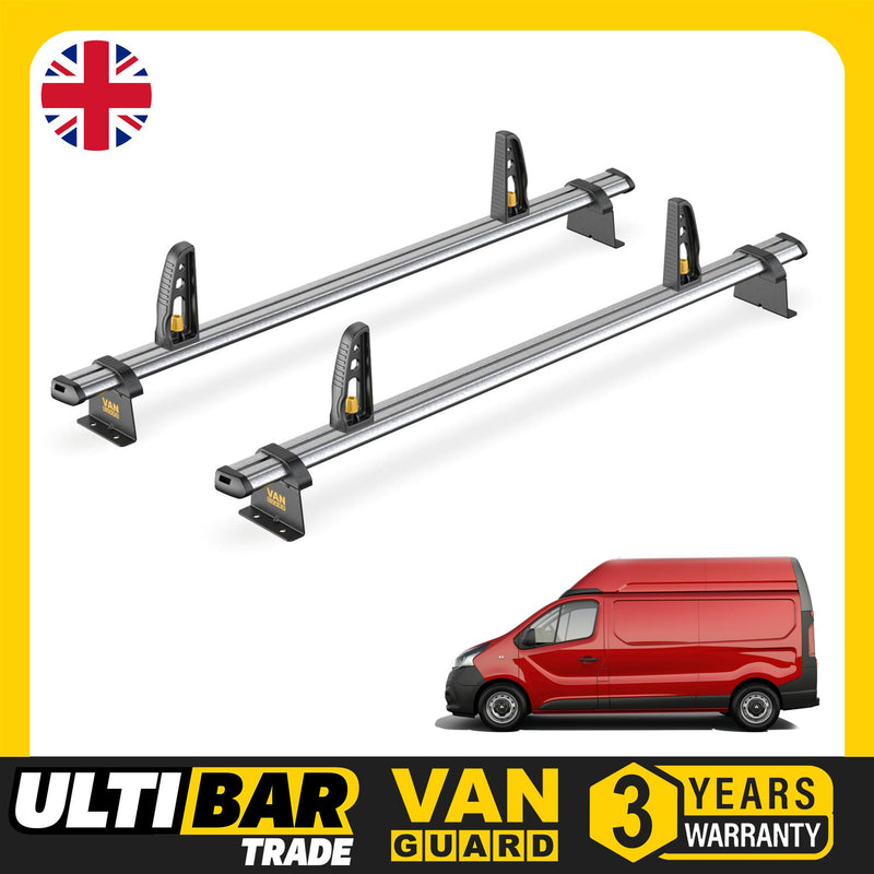 Vauxhall Vivaro Roof Rack for 2014-2019 High Roof 2 Bars Van Guard UltiBar Trade
