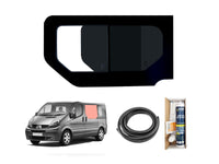 Renault Trafic (2001-2014) Passenger Side Opening Window Privacy Camper Glass with Fitting Kit