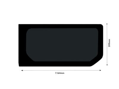 Renault Trafic (2014-) Driver Side Fixed Window Privacy Camper Glass with Fitting Kit