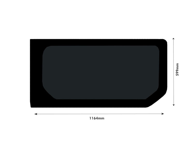 Renault Trafic (2014-) Driver Side Fixed Window Privacy Camper Glass with Fitting Kit