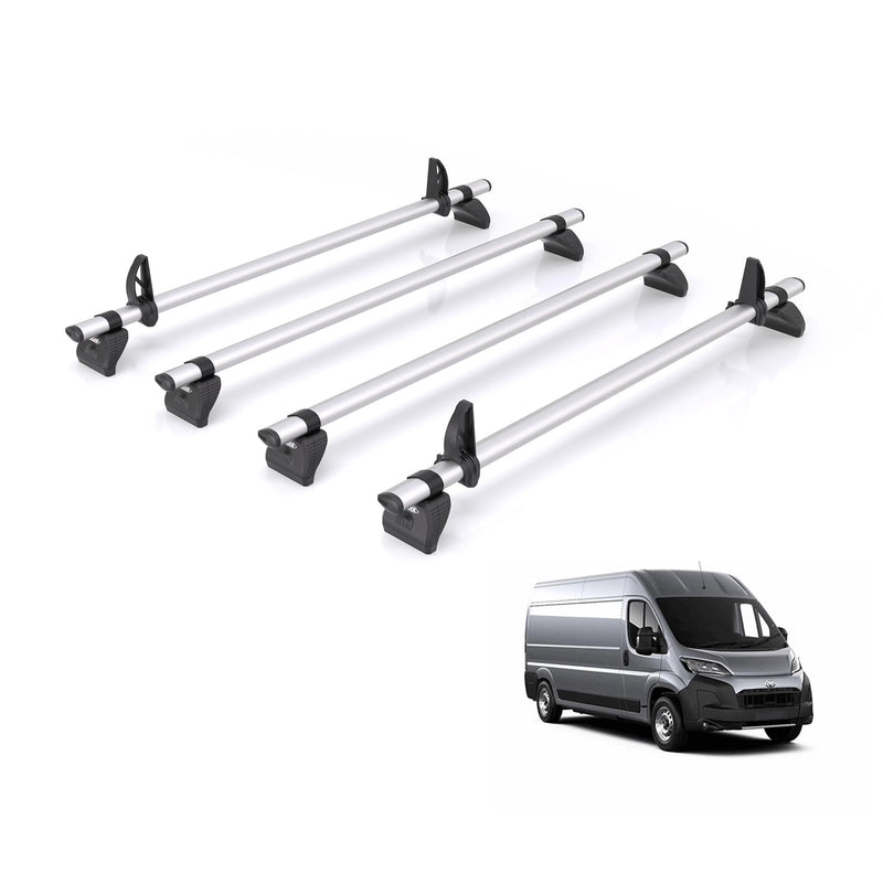 Toyota ProAce (2024-) Max - 4 Rhino Kammbar Pro Roof Bars (Aluminium)