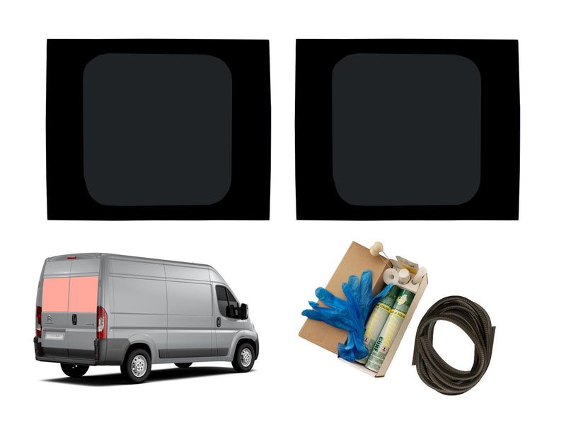 Citroen Relay (2006-) Rear Barn Door Window Privacy Camper Glass with Fitting Kit