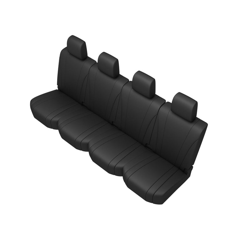 Ford Transit (MK8 2014-) - Tailored Rear Bench Seat Covers in Black (Chassis Cab)