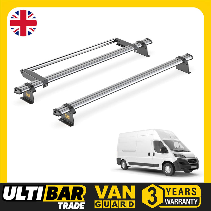 Fiat Ducato Roof Rack for 2006+ [H3 Roof] 2 Bars & Roller - Van Guard Trade
