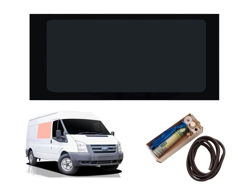 Ford Transit (2000-2014) Driver Side Fixed Window Privacy Camper Glass with Fitting Kit