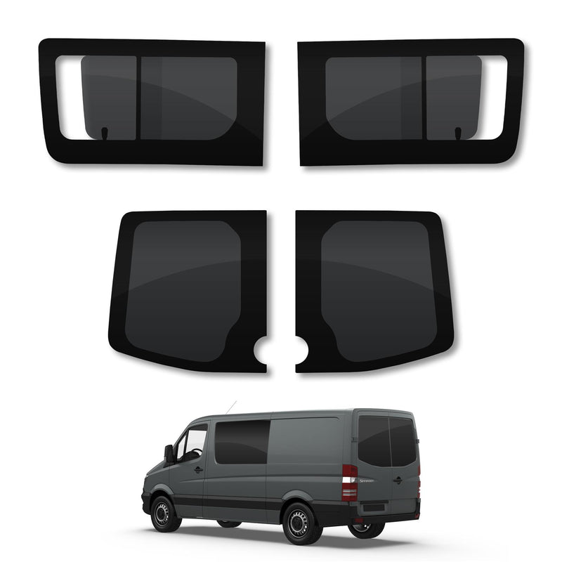 VD Glass - Mercedes Sprinter 2006-2018 - Lh Side Open + Rh Side Open Tint + Rear Doors