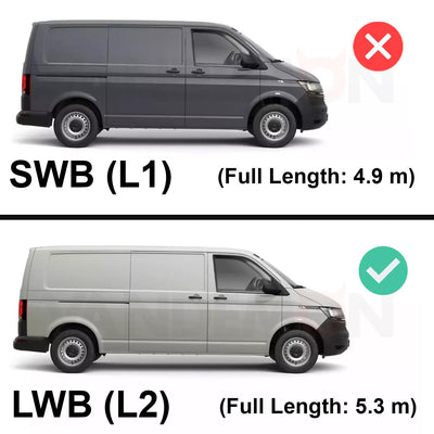 VW Transporter Roof Rack for 2015+ Long [Tailgate] Rhino KammRack
