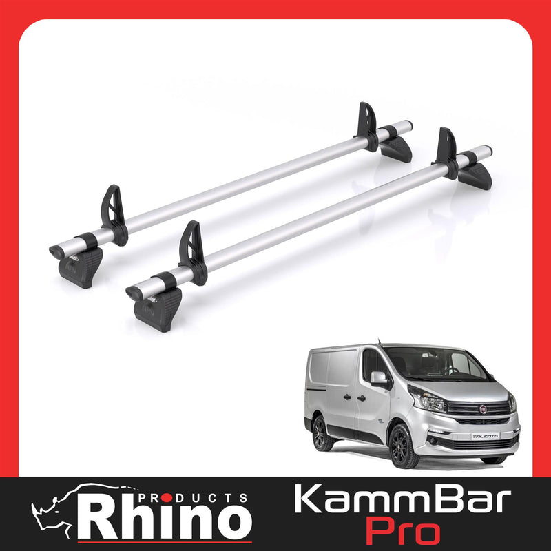 Fiat Talento (2016-2020) - 2 Rhino Kammbar Pro Roof Bars (Aluminium)