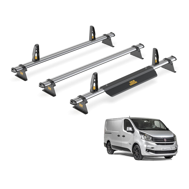 Fiat Talento Roof Rack for 2016+ Models 3x Roof Bars & Loadstops Van Guard Trade