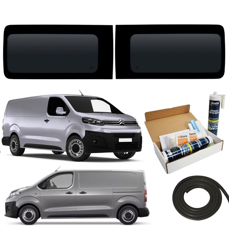 Citroen Dispatch (2016-) - Twin Fixed Dark Tint Windows & Fitting Kit