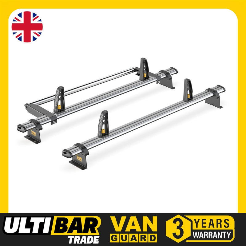 Nissan Primastar Roof Rack for 2002-15 High Roof 2 Bars & Roller Van Guard Trade