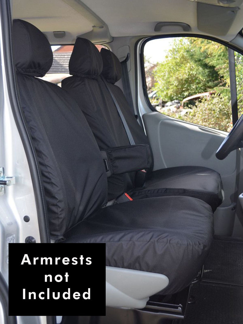 Nissan Primastar (2002-2015) - Tailored Front Row Seat Covers in Black (1+2)