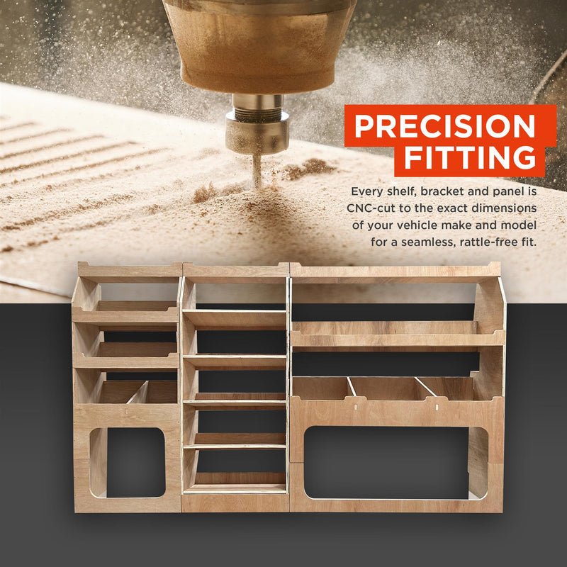 Renault Trafic (2014-) Plywood Van Racking - Passenger Side