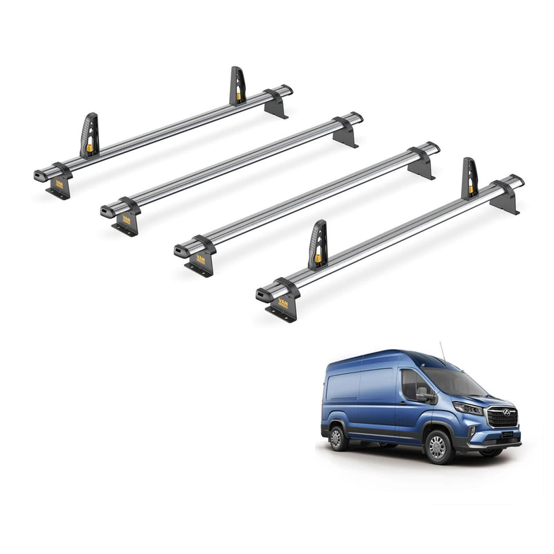 Van Guard Ulti Bar Trade + Loadstops 4 Bars Roof Rack For The Maxus Deliver 9 2020+
