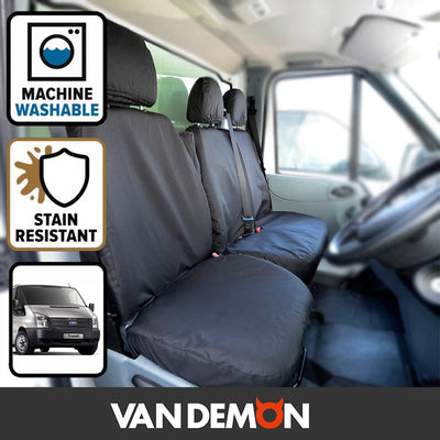 Ford Transit (2000-2014) - Tailored Front Row Seat Covers in Black (1+2)