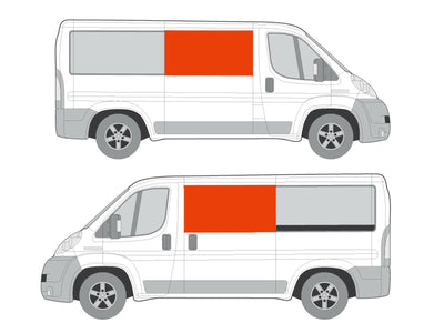 Fiat Ducato (2006-) Driver and Passenger Side Fixed Window Privacy Camper Glass