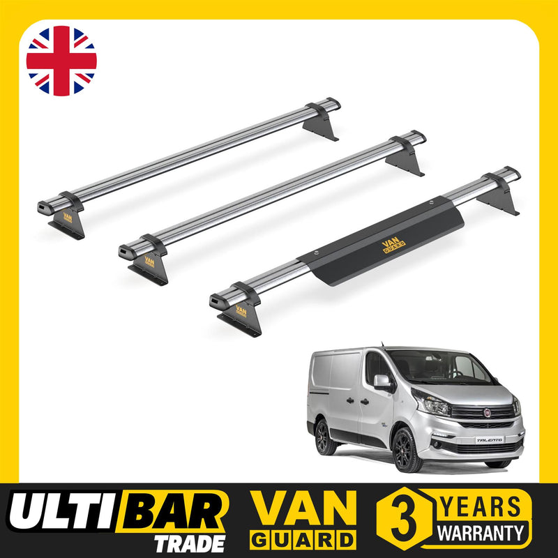 Fiat Talento (2016-2020) - 3 Van Guard Ultibar Trade Roof Bars