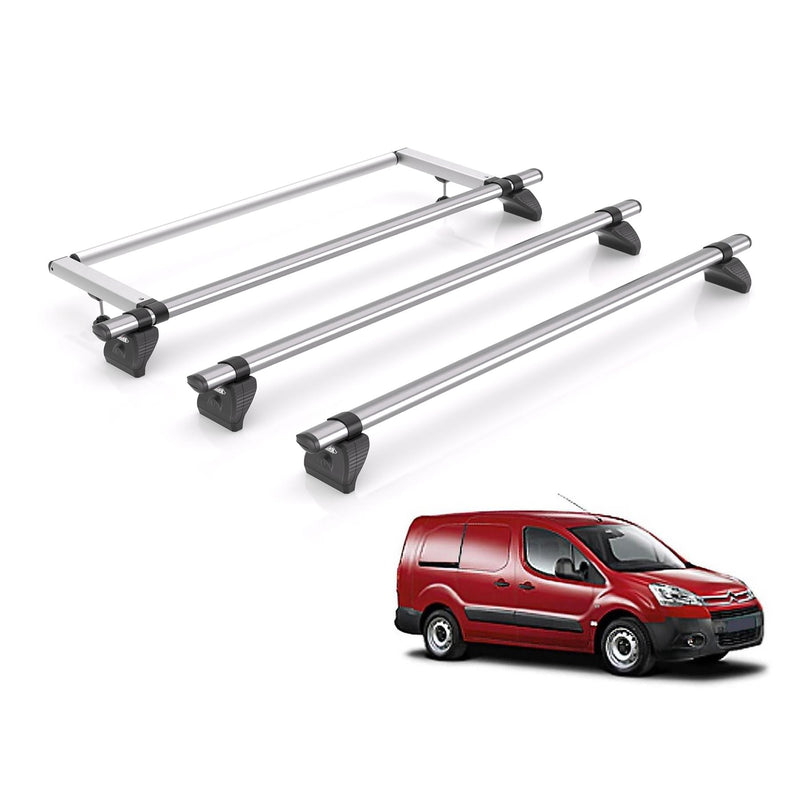Citroen Berlingo Roof Rack Fits 2008-2018 L2 With Barn Doors 3x Bars Rhino Fleet