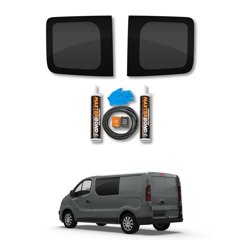 Nissan NV300 (2016-2021) Rear Barn Door Window Privacy Camper Glass with Fitting Kit