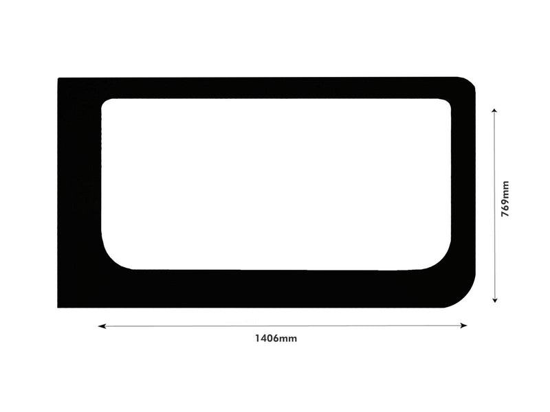 VW Crafter (2006-2017) Driver Side Fixed Window Privacy Camper Glass [Clear] with Fitting Kit