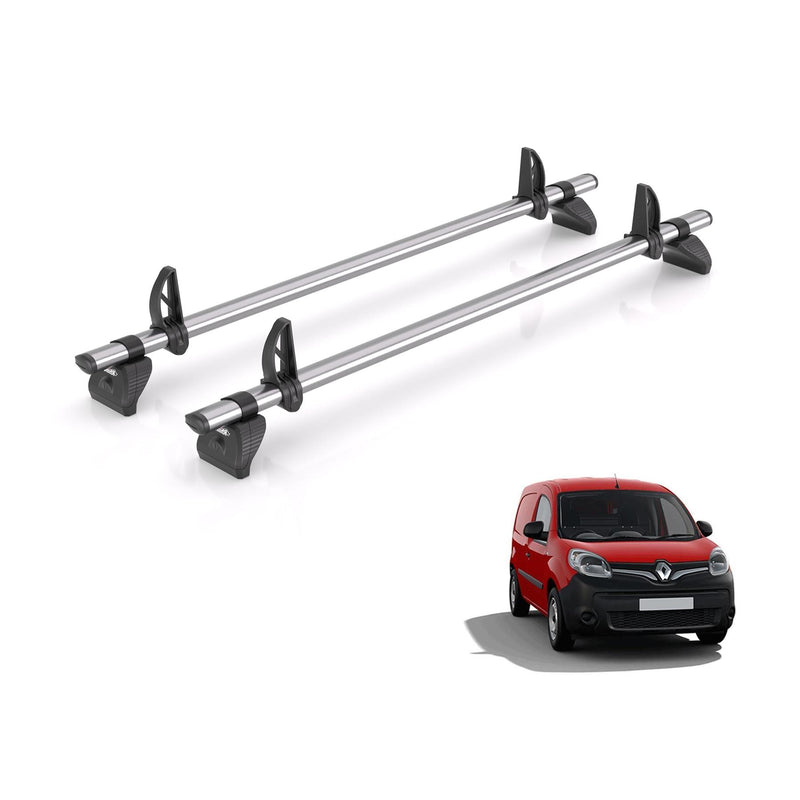 Renault Kangoo (2008-2021) - 2 Rhino Kammbar Fleet Roof Bars (Steel)