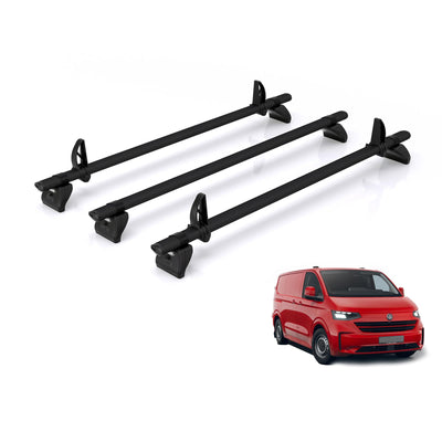 VW Transporter T7 (2025 onwards) - Rhino Kammbar Black Roof Bars