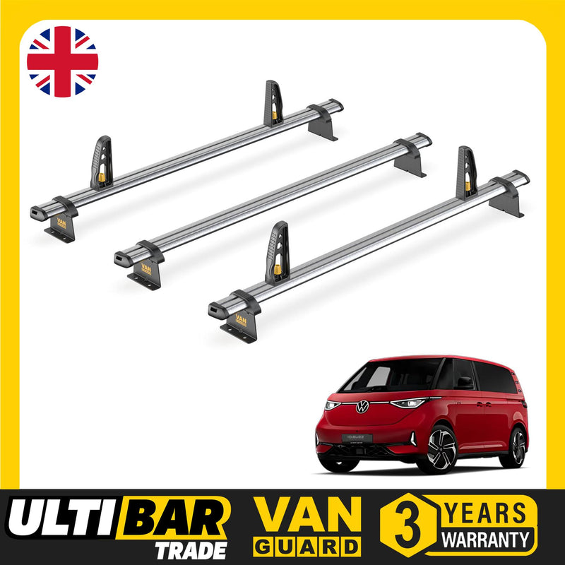 Van Guard Ulti Bar Trade + Loadstops 3 Bars Roof Rack For The VW Id Buzz 2022+