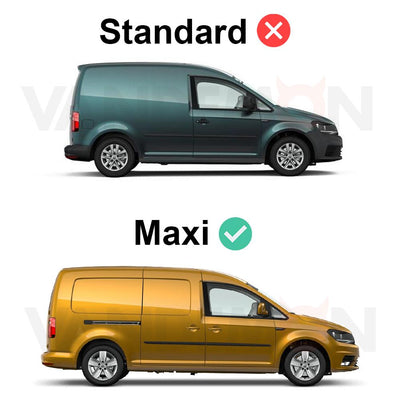 VW Caddy (2010-2020) - 4 Rhino Kammbar Fleet Roof Bars (Steel)