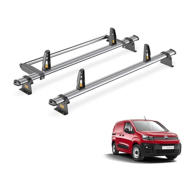 Citroen Berlingo Roof Rack for 2018+ M Wheelbase 2x Roof Bars & Roller Van Guard