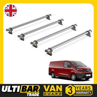 Toyota ProAce (2016-2024) - 4 Van Guard Ultibar Trade Roof Bars